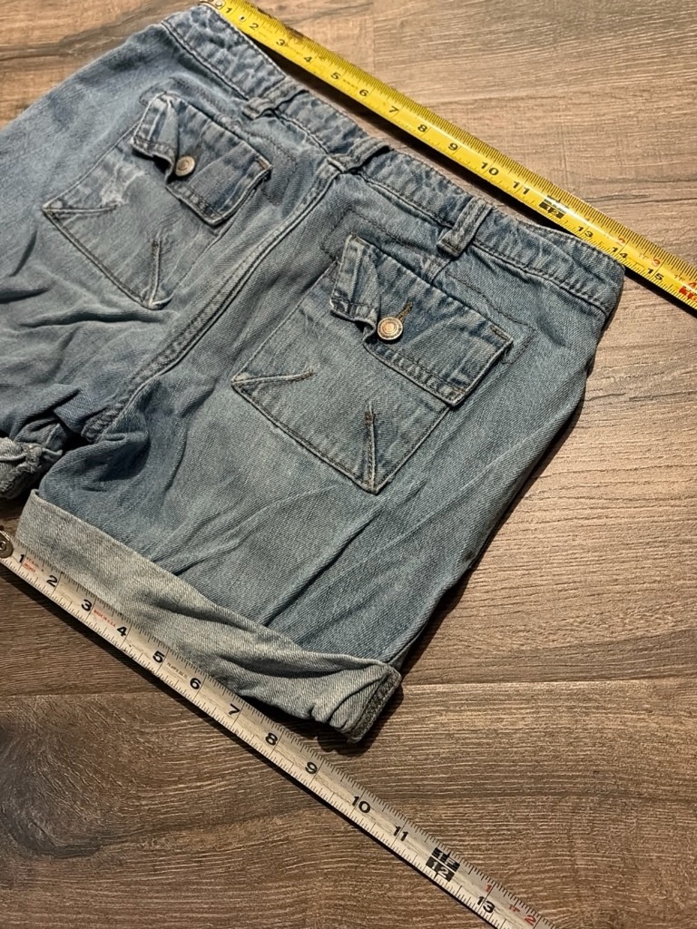 Vintage Route 66 Y2K Medium Wash Denim Jean Shorts Size 4 - Picture 6 of 6
